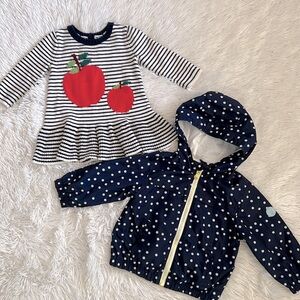 Bundle of 2 Baby Girl Tops Size 12 Months Old